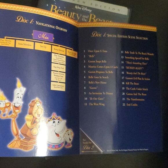 Walt Disney's Beauty and the Beast Special Edition platnium edition two … - Picture 7 of 10